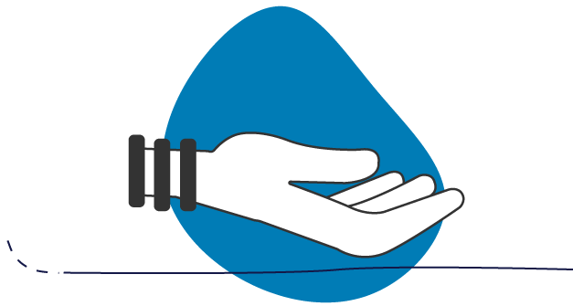 Open hand in need of a donation
