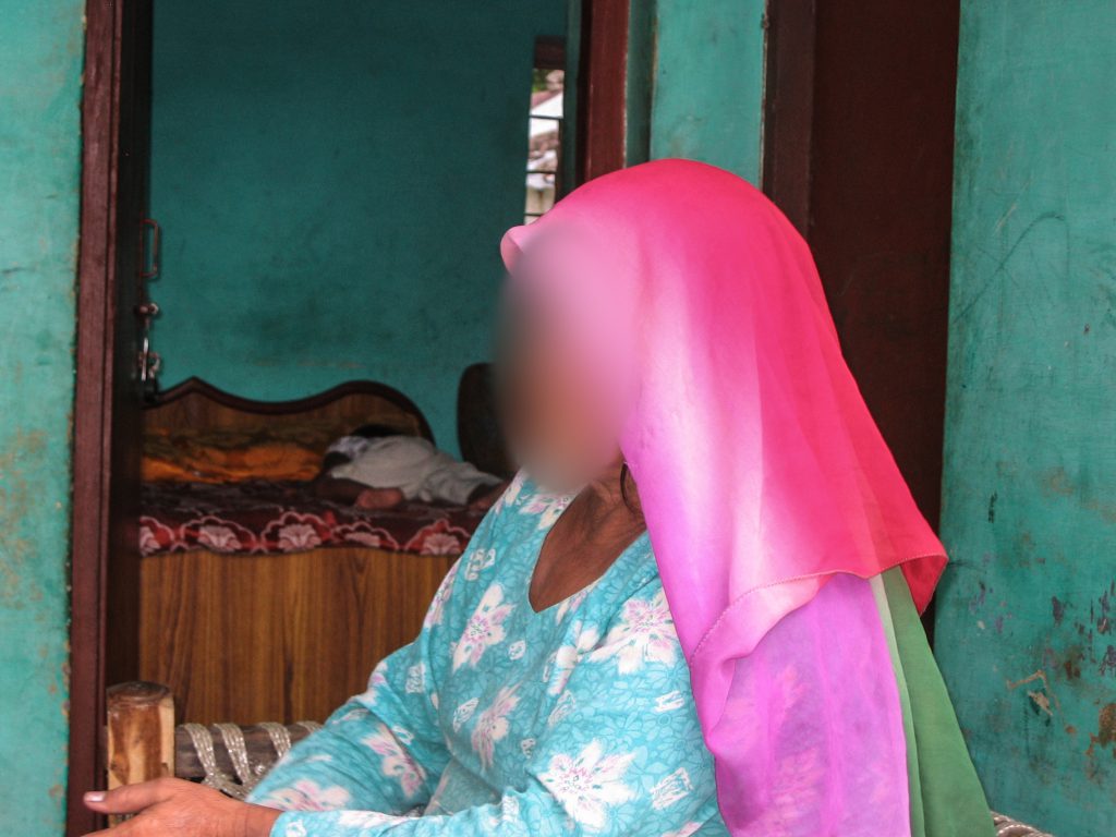 Indian woman with head covering
