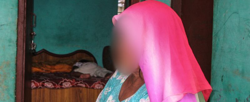 Indian woman with head covering