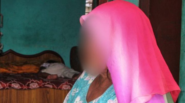Indian woman with head covering